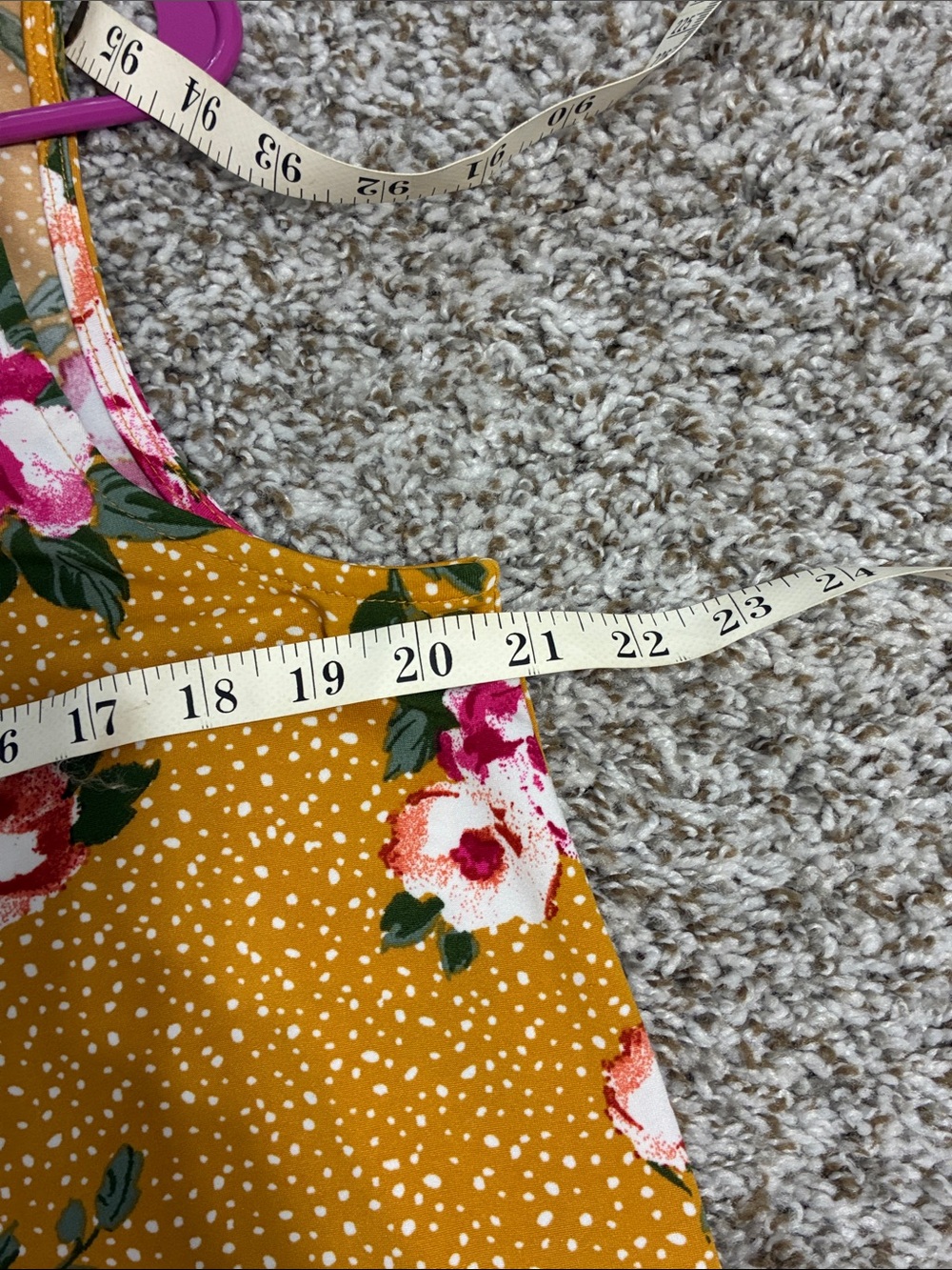 Apt. 9 Mustard Floral Sleeveless A-Line Dress with Pockets & Keyholes - Size L - Picture 10 of 12